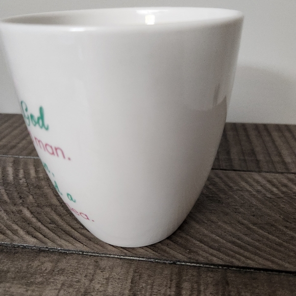 Funny Pfaltzgraff Mug "First God created man,..." Woman's Gift - Picture 6 of 6